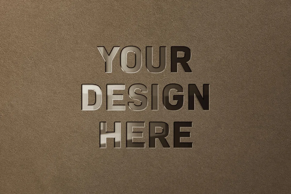 Glossy Debossed Logo Mockup