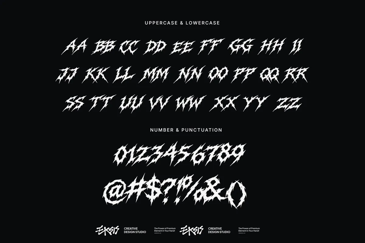 Tromps - Death Metal Gothic Display Font