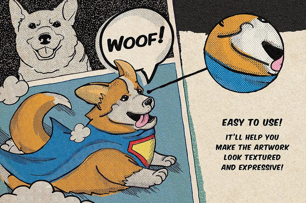 Retro Comics Procreate Brushes
