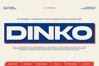 GC Dinko Vol. 2 - Expanded Sans Serif Font Family