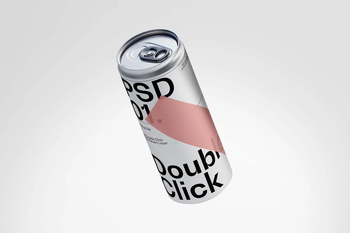 Metallic Soda Can Mockup Vol.2