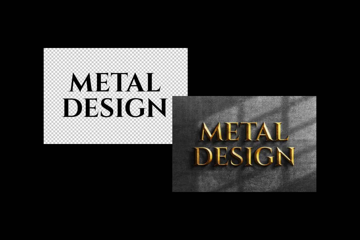 Gold Metal Text Effect