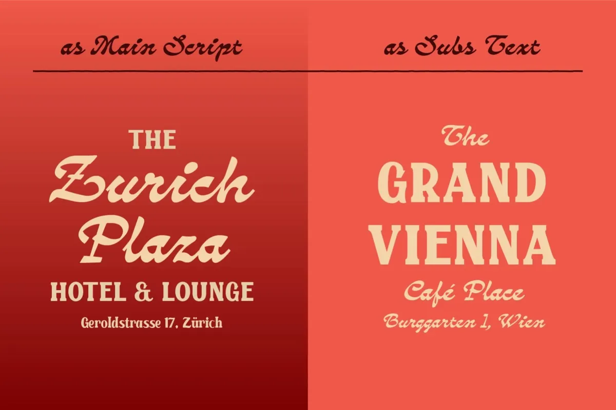 Zurich Plaza - Vintage Script Font