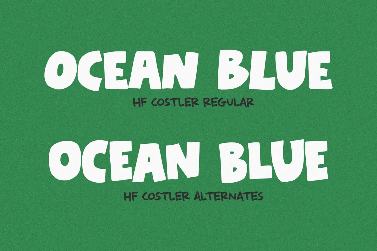 HF Costler - Hand Drawn Font Pack