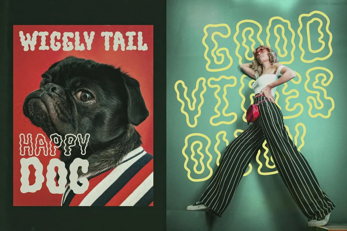 Jump Up — Wavy Groovy Font Duo