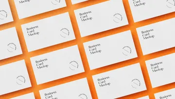 Laid Out Business Cards Mockup