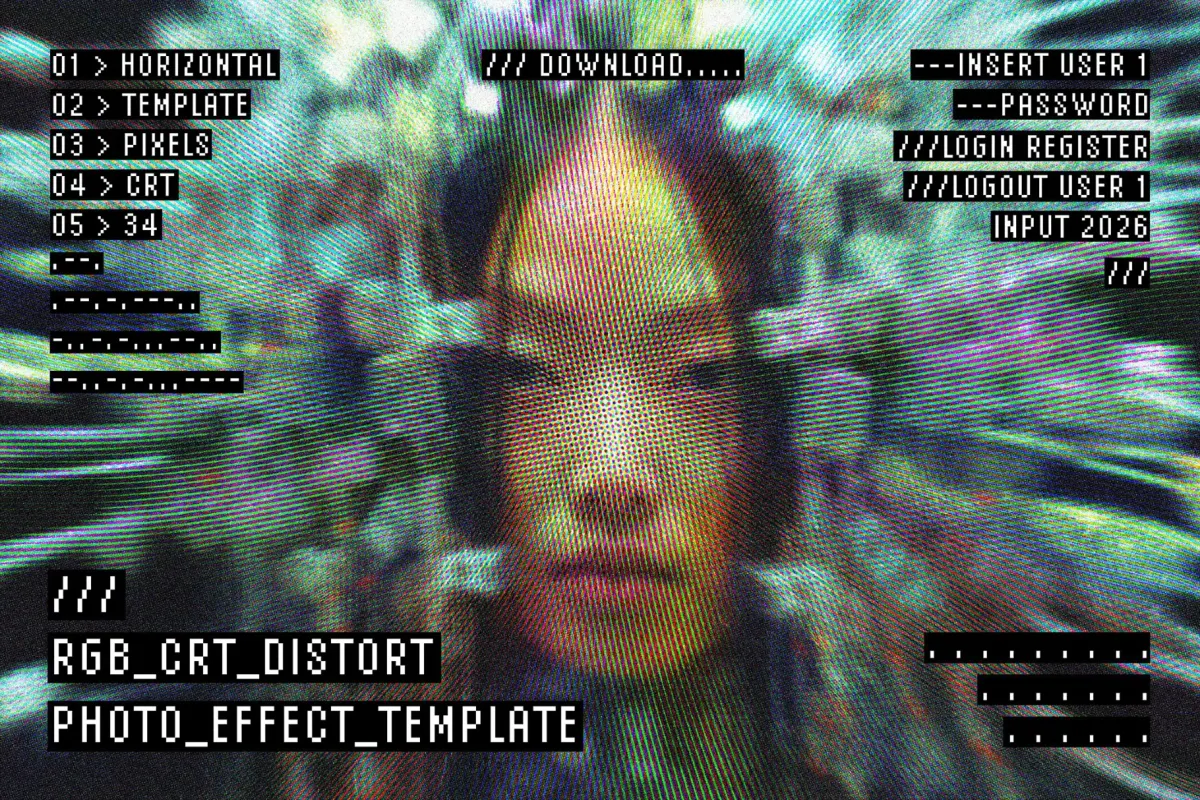 RGB CRT Distort Photo Effect