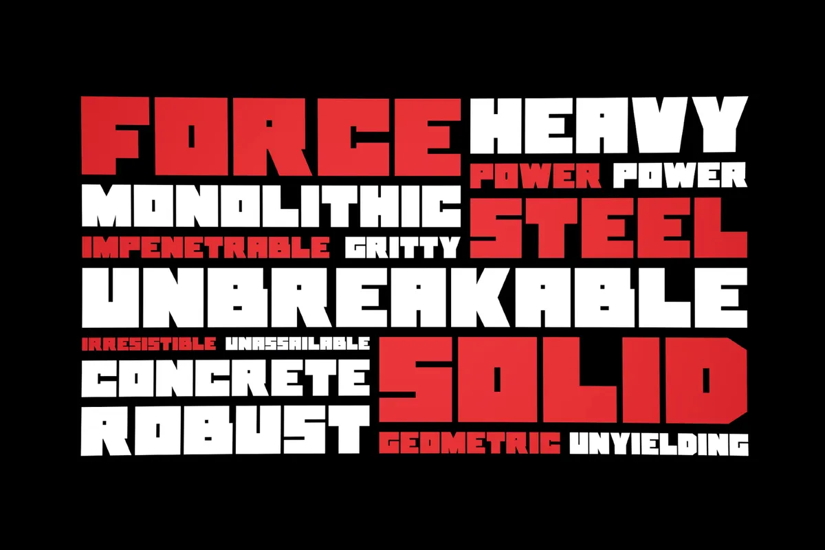Bold Block Font