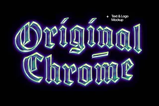 Glass Chrome Text Effect