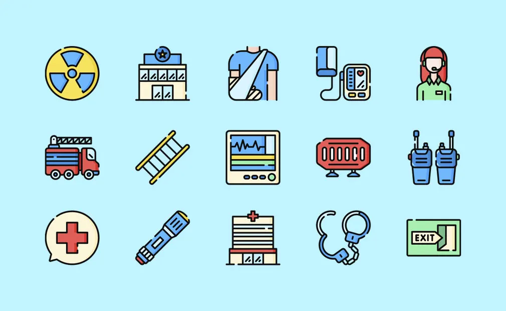 Emergencies Vector Icons
