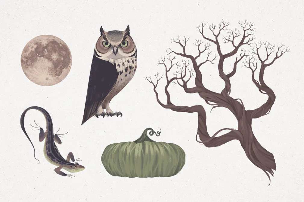 Natural Halloween Graphic Set