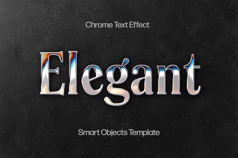 Elegant Metal Chrome Text Effect