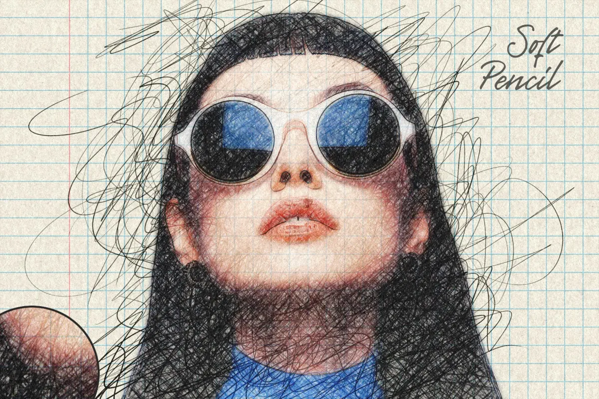 Soft Pencil Sketch Photo Effect