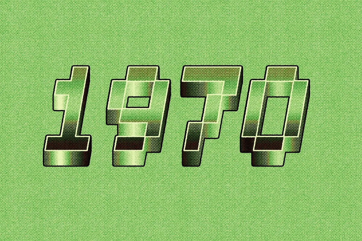 Retro Pixel Grain Text Effect