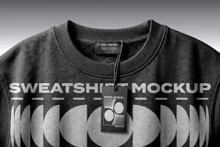 Sweatshirt Minimalist Mockup With Tag