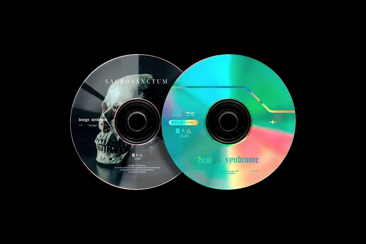 Distressed CD Cover Mockup