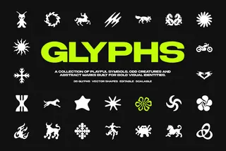 Urban Glyphs. 35 Creature Symbols & Logo Marks