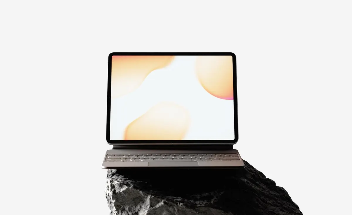 Standing iPad Mockup