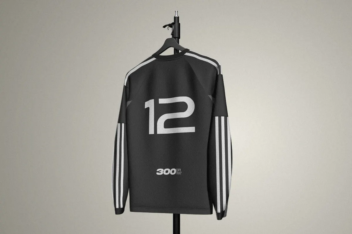 Football Long Sleeve Jersey Mockup