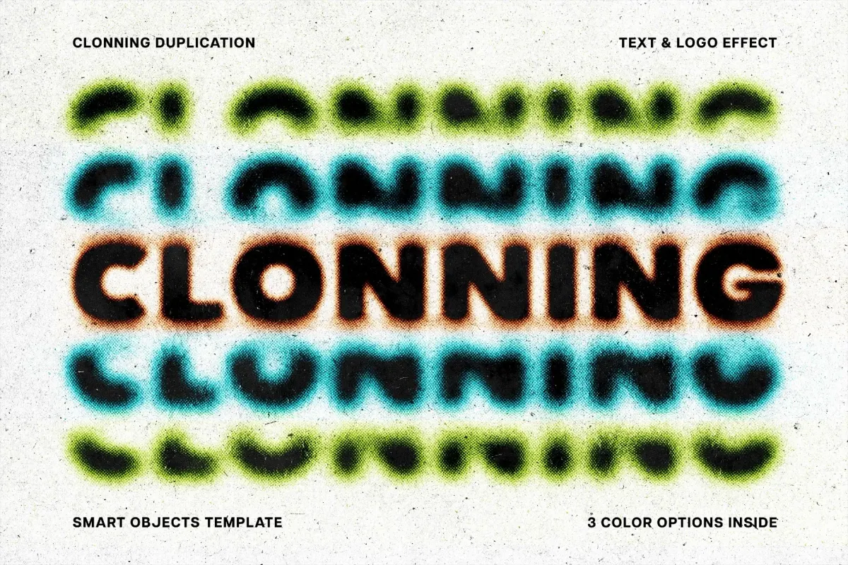 Clonning Duplicate Text Effect