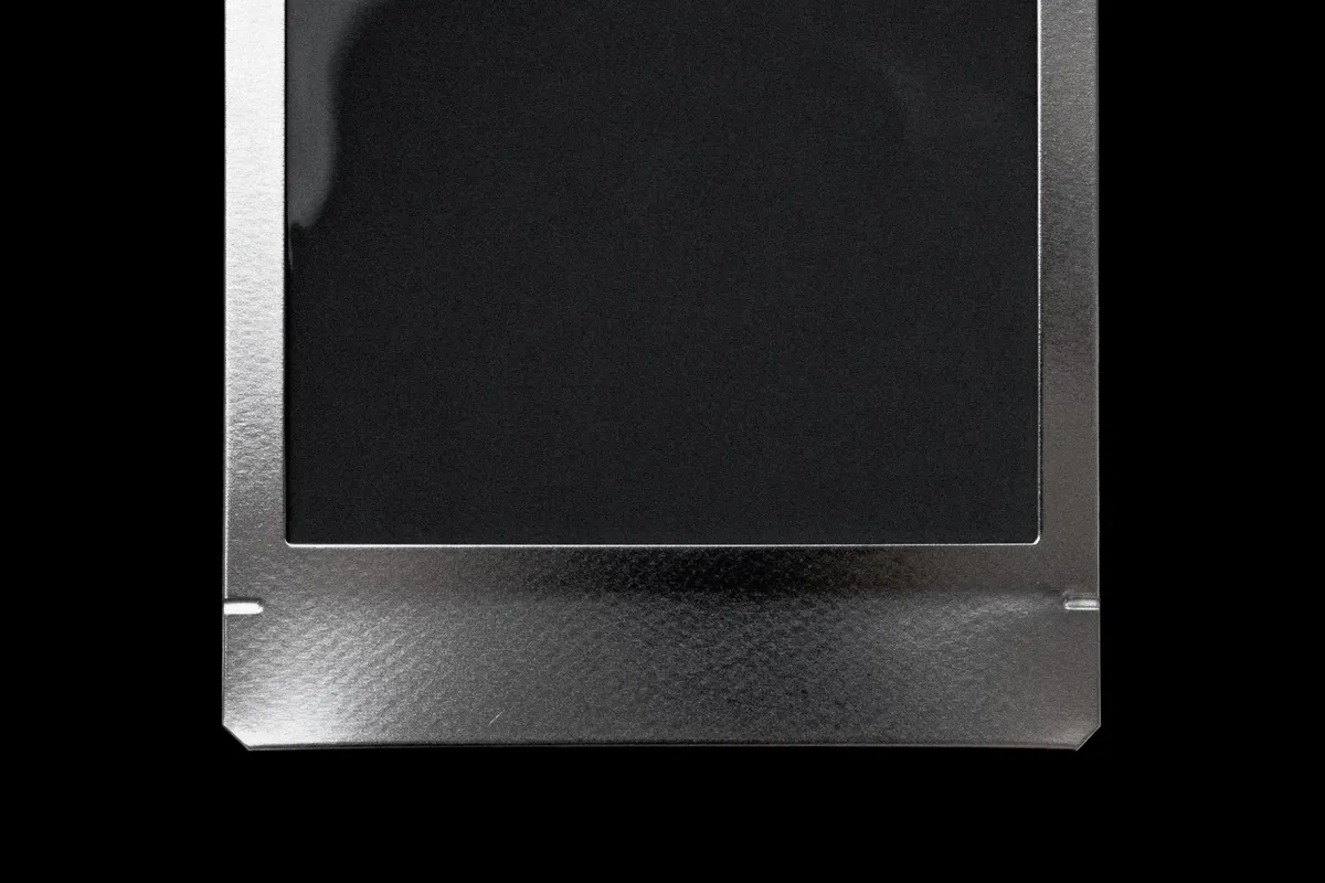 Polaroid Photo Mockup with Metallic Frame