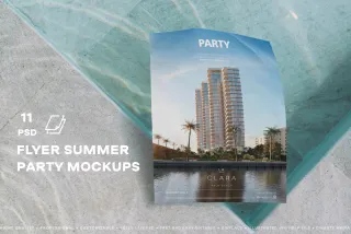 Party Poster Mockups Set