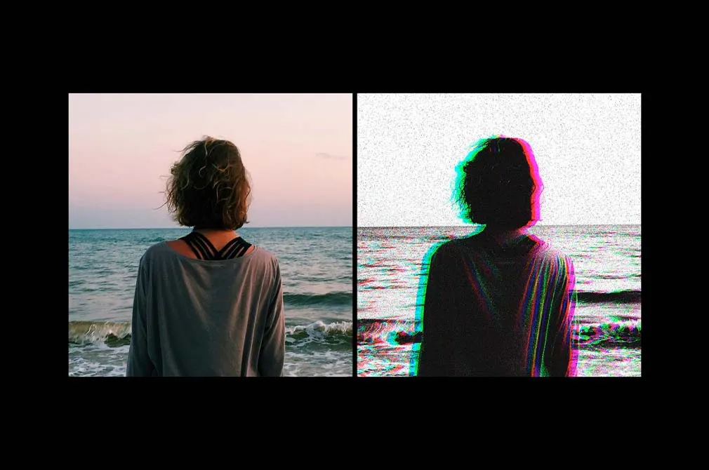 Grain Glitch Photo Effect