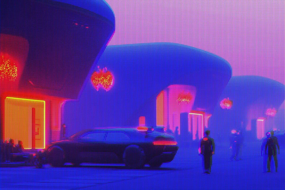 Futuristic CRT Photo Effect