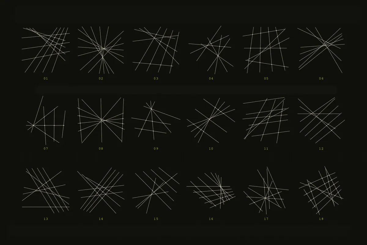 Twisted Grid. Abstract Geometric Vector Elements