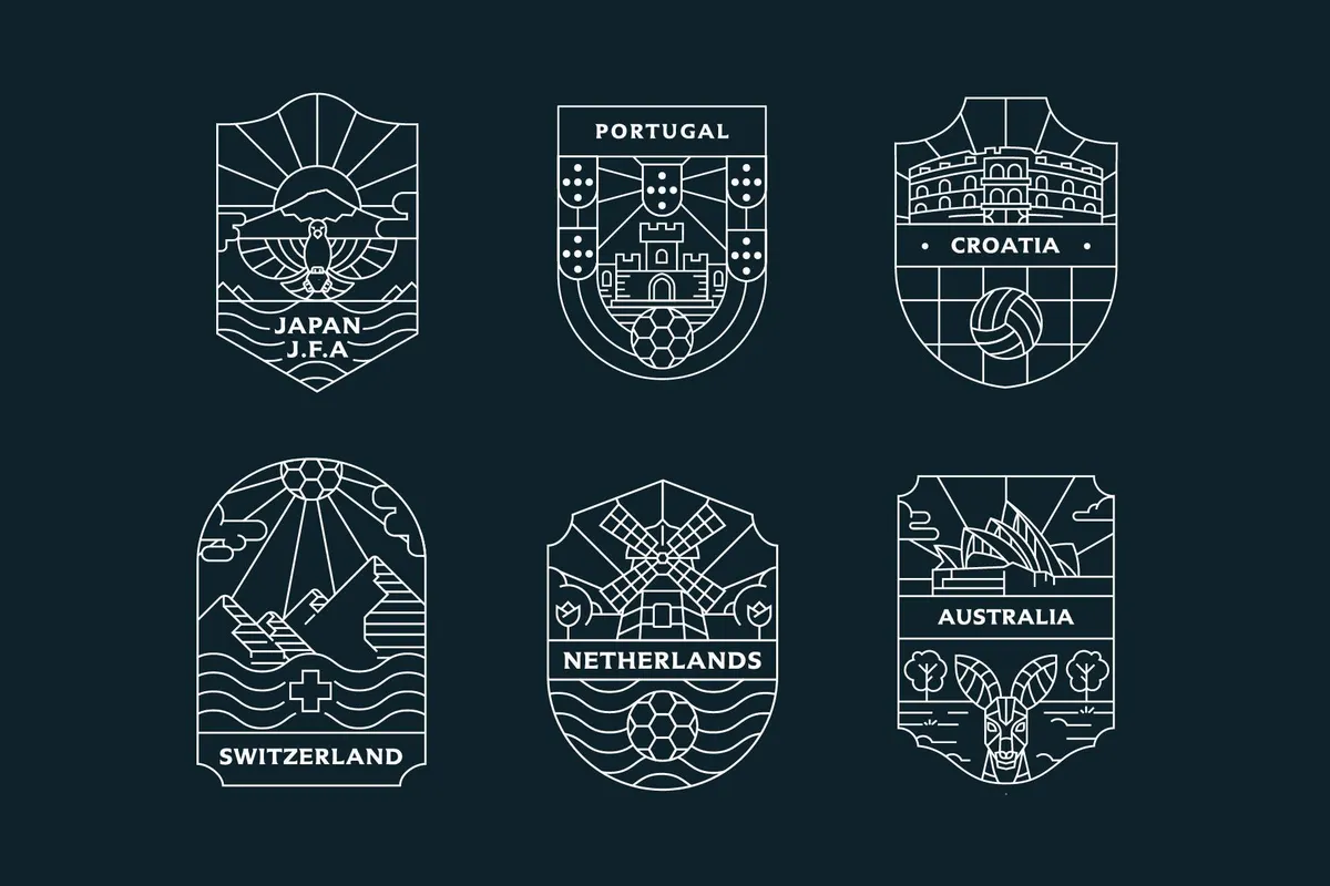 World Cup Team Badges Collection