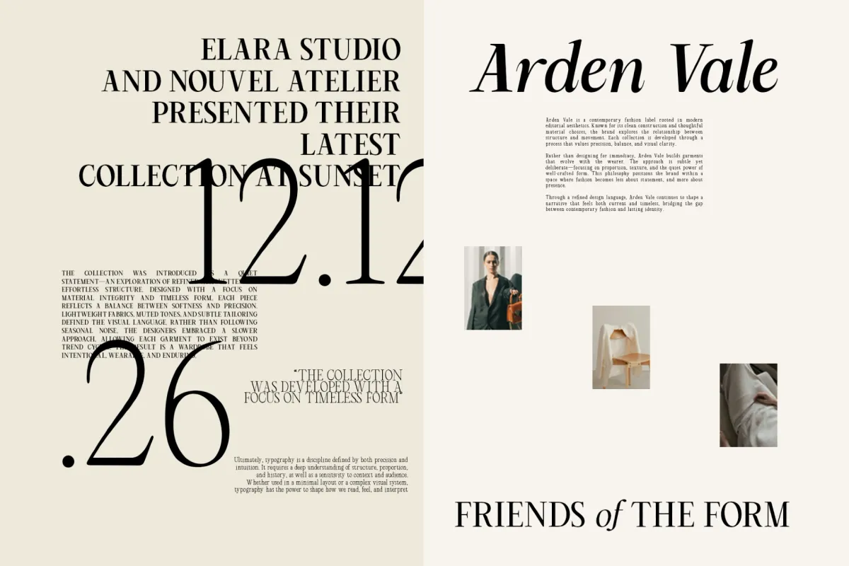 RCL Arviel – Modern Editorial Serif Font Family