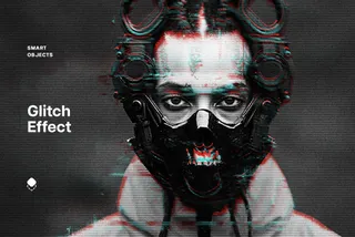 Glitching Monitor Photo Effect