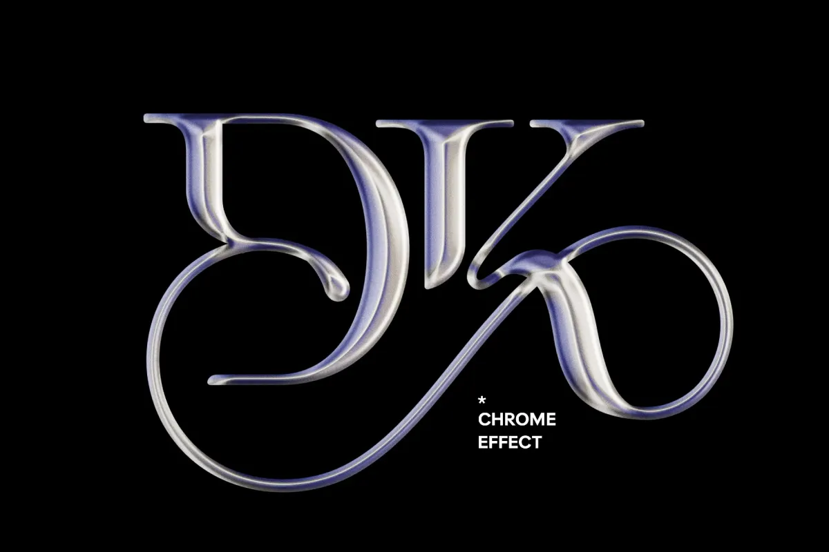 Chrome Logo Effect
