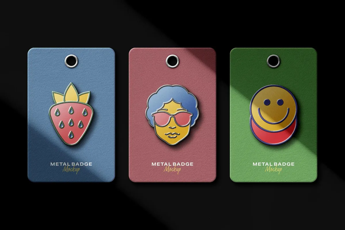 Enamel Pin Logo Mockups