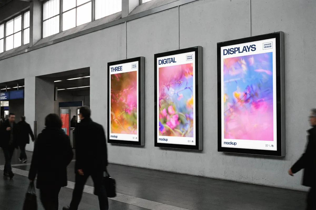 Station Digital Displays Mockup