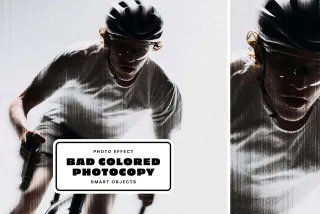 Bad Colored Photocopy Photo Effect