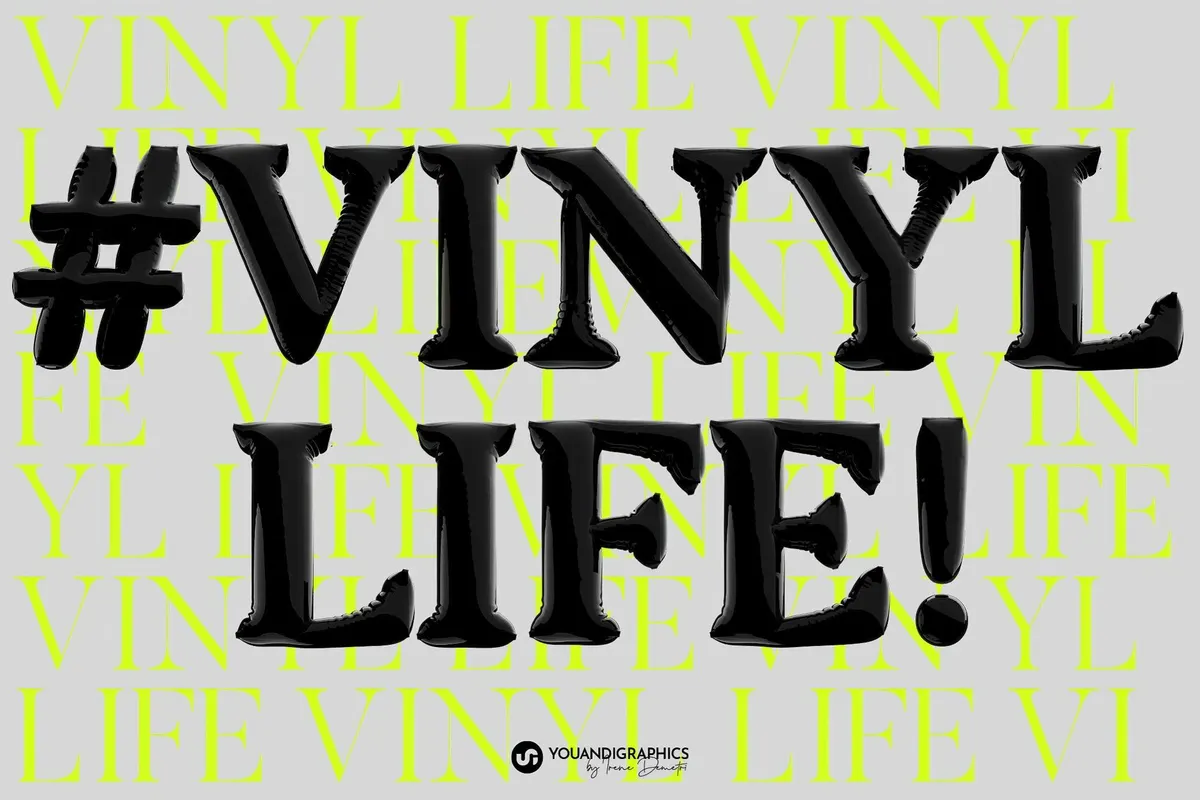 Latex 3D Lettering Set