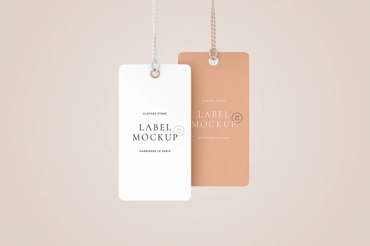 Label Tag Mockup Scenes