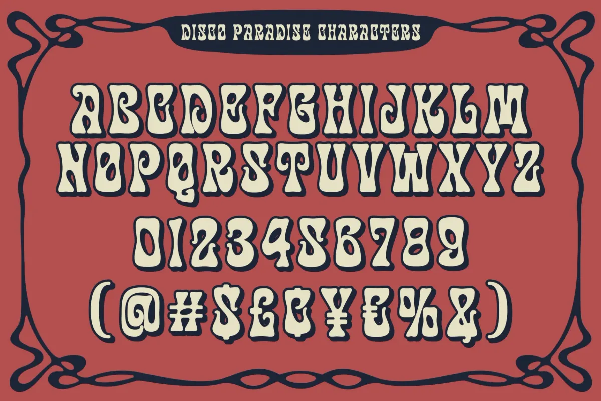 Disco Paradise – Groovy Psychedelic Display Font
