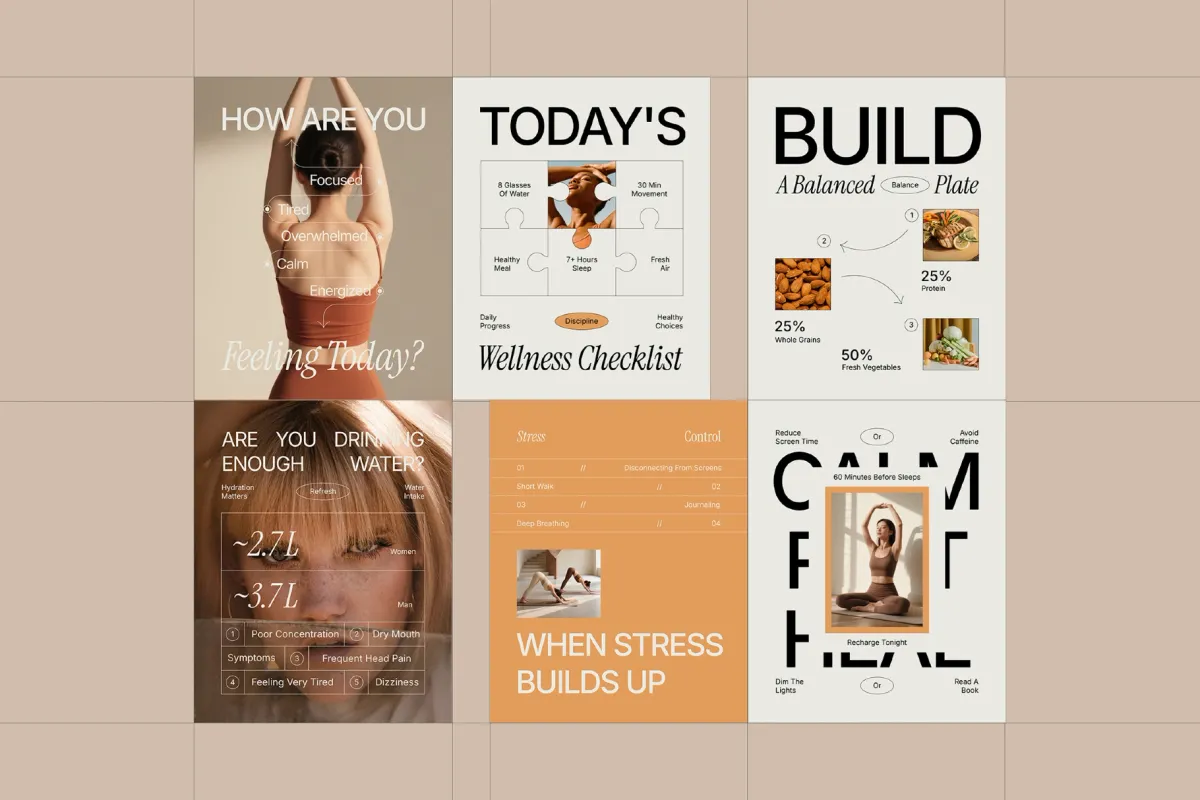 Wellness Instagram Pack - Adobe Template