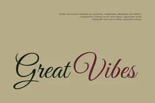 Great Vibes — Free Wedding Calligraphy Font