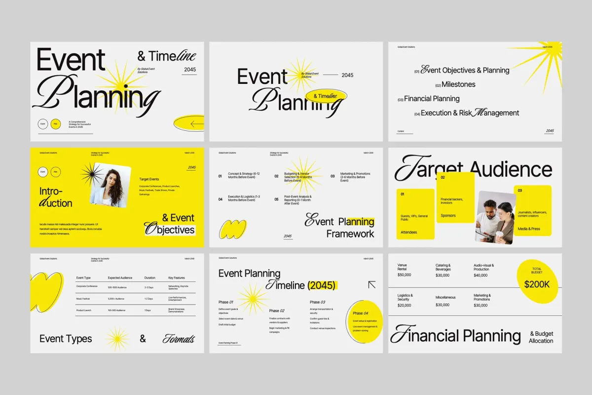 G-Slides Event Planning & Timeline Presentation