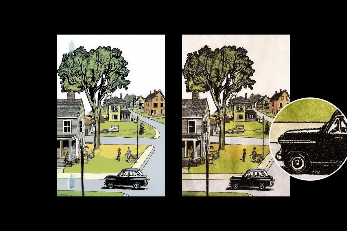 Retro Book Print Effect