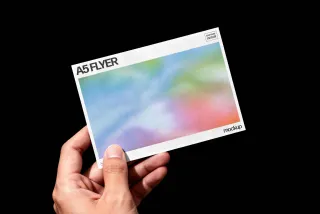 A5 Flyer Mockup in Hand