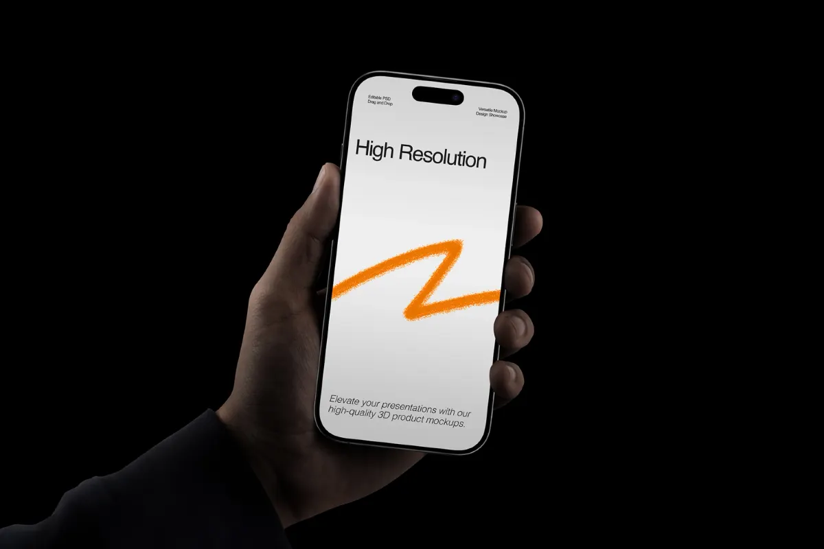 Hand Holding Device Mockup Set