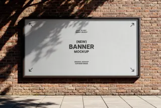 Brick Wall Banner Mockup