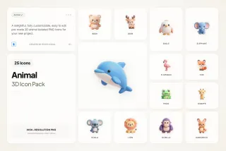 3D Animal Icon Pack