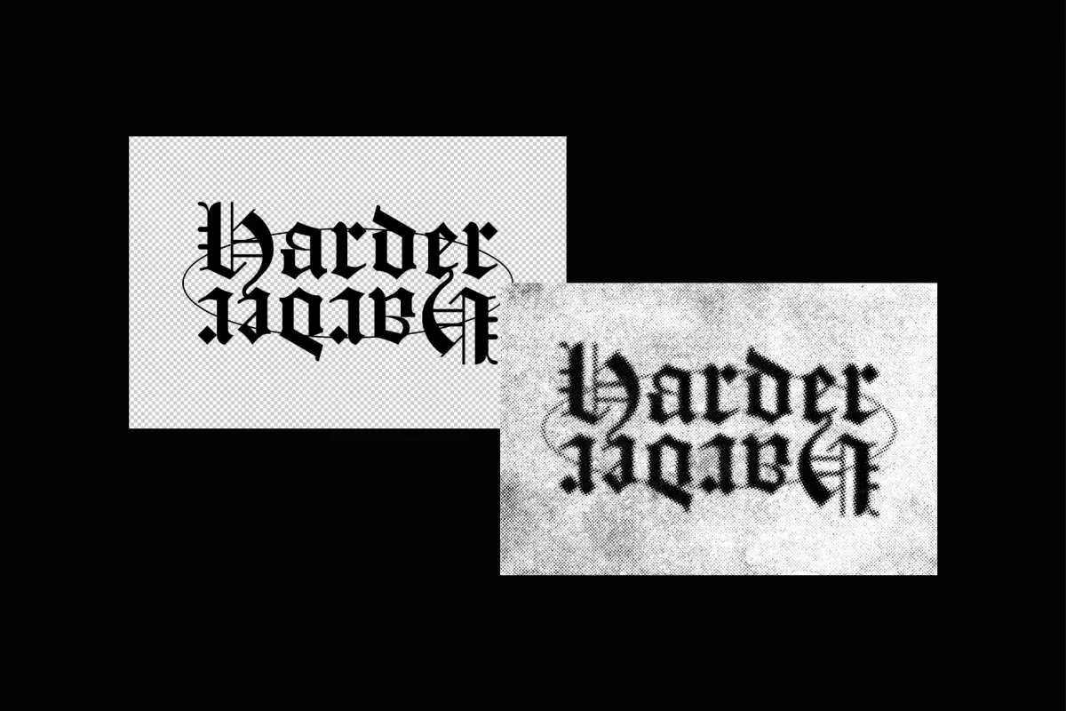 Grunge Halftone Text & Logo Effect