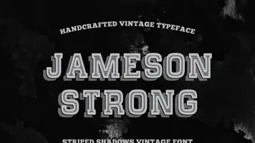 Shadow Stripes Vintage Typeface