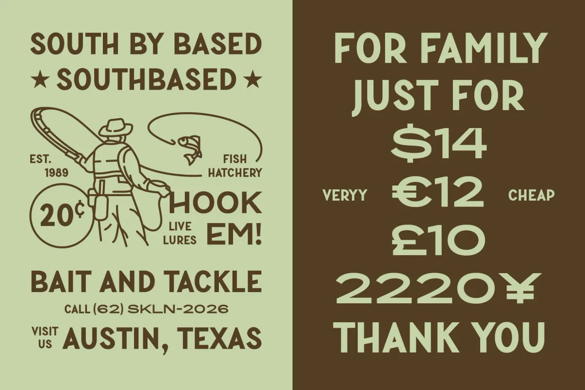 Southbased - Geometric Sans Serif Font Family